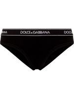 Dolce & Gabbana culotte taille-haute à logo - Noir