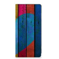 Motorola Moto G24 | G04 | G24 Power Book Wallet Case Wood Heart - Cadeau voor je Vriend