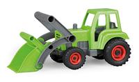 Lena 04213 EcoAktives Tractor met voorschop, ca. 35 cm, speelvoertuig voor kinderen vanaf 2 jaar, robuuste tracker met handvat en beweegbare laadschep, natuurlijke houtgeur door hout.