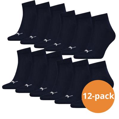 Puma Quarter Sokken Plain 12-pack Navy-47/49