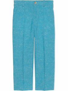 Gucci Kids pantalon Double G en toile - Bleu