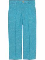 Gucci Kids pantalon Double G en toile - Bleu - thumbnail