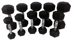 Tunturi Rubber Dumbbell Set | Dumbellset | 1-10 kg (10 sets - 1 t/m 10 kg)