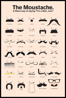 The Moustache A Man Poster 61x91.5cm