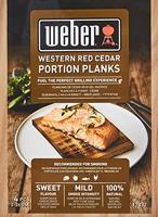 Weber Red Cedar Hout | Portie Formaat | 4x Hardhout Houten Planken Voor De BBQ | Barbecue Houten Planken Voor Vis, Gevogelte & Vlees | 100% Natuurlijk Hout(17832)