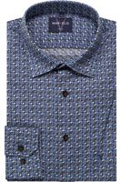 Marvelis Casual Modern Fit Overhemd blauw/bruin, Motief