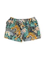 MC2 Saint Barth Kids short de bain à imprimé tigre - Vert