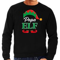 Papa elf foute Kerstsweater / Kersttrui zwart voor heren 2XL  -