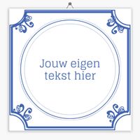 Delfts Blauw tegeltje kroon - thumbnail