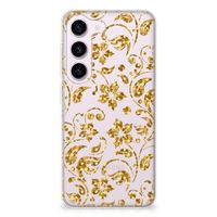 Samsung Galaxy S23 TPU Case Gouden Bloemen