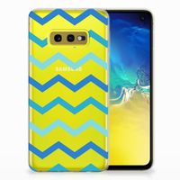 Samsung Galaxy S10e TPU bumper Zigzag Blauw