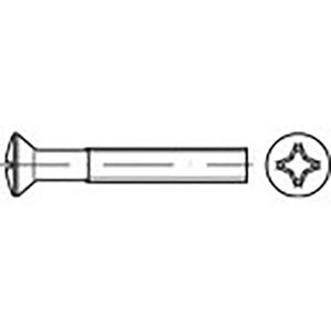 TOOLCRAFT TO-6863415 Bolverzonken schroeven M3 5 mm Kruiskop Phillips DIN 966 Staal Verzinkt 2000 stuk(s)