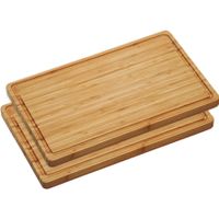 2x Bamboe houten snijplanken 27 x 45 cm