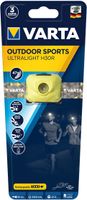 Varta Outd.Sp. Ultralight H30R lime Hoofdlamp LED werkt op een accu 100 lm - thumbnail