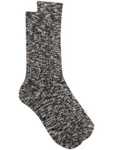 Birkenstock chaussettes en maille nervurée à patch logo - Noir