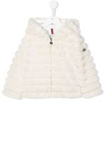 Moncler Enfant doudoune en fourrure artificielle - Blanc