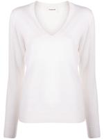 P.A.R.O.S.H. Fijngebreide trui met V-hals - Wit