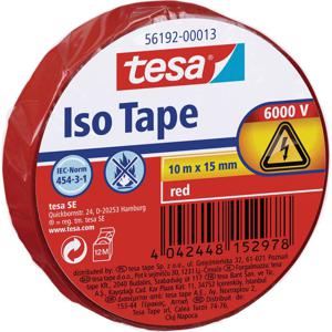 tesa 56192-00013-22 Isolatietape Rood (l x b) 10 m x 15 mm 1 stuk(s)