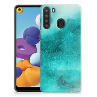 Hoesje maken Samsung Galaxy A21 Painting Blue