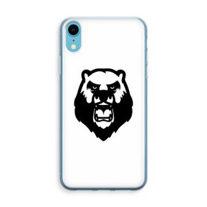 Angry Bear (white): iPhone XR Transparant Hoesje