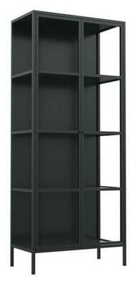 Bendt Vitrinekast Lua zwart metaal, 80 x 160cm Bendt Vitrinekast Lua zwart metaal, 80 x 160cm