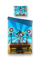 FABELTJESKRANT Dekbedovertrek DJ Wally Windhond 140x200 Blauw