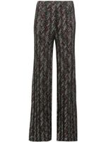 Missoni pantalon en laine mélangée à motif zigzag - Noir