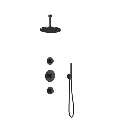 Hotbath Cobber IBS20BL inbouwdouche met 15cm plafondbuis en 30cm hoofddouche zwart mat Hotbath Cobber IBS20BL inbouwdouche met 15cm plafondbuis en 30cm hoofddouche zwart mat