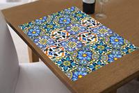 Doge Milano Set van 2 rechthoekige placemats, 100% Made in Italy, Amerikaanse placemats met digitale print, antislip en wasbaar, model Glam - Vicki, cm 40x30