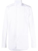 TOM FORD chemise en coton à plastron plissé - Blanc