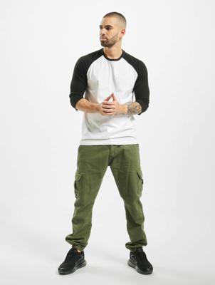 Urban Classics / t-shirt Contrast 3/4 Sleeve Raglan in wit