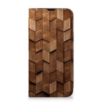 Book Wallet Case voor iPhone 14 Wooden Cubes - thumbnail