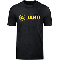 JAKO - Promotie Voor T-Shirts, Uniseks-Kind, Zwart Gemêleerd/Citro, 164