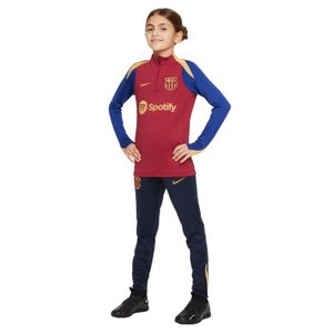 Nike FC Barcelona Strike Trainingspak 1/4-Zip 2023-2024 Kids Bordeauxrood Donkerblauw Goud