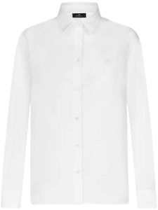 ETRO chemise en coton à broderies Pegaso - Blanc