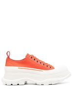 Alexander McQueen baskets Tread-Slick Lace-Up en toile - Orange - thumbnail