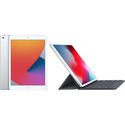 Apple iPad (2020) 128 GB Wifi Zilver + Smart Keyboard Apple iPad (2020) 128 GB Wifi Zilver + Smart Keyboard