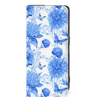 Smart Cover voor OPPO Reno8 Pro Flowers Blue - thumbnail