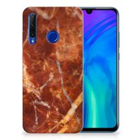 Honor 20 Lite TPU Siliconen Hoesje Marmer Bruin - thumbnail