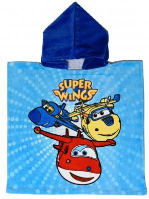 Super Wings badponcho blauw junior 50 x 100 cm Super Wings badponcho blauw junior 50 x 100 cm
