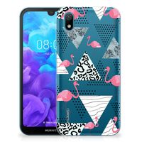 Huawei Y5 (2019) TPU Hoesje Flamingo Triangle - thumbnail