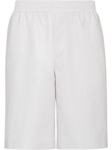 Prada short de sport à logo embossé - Blanc