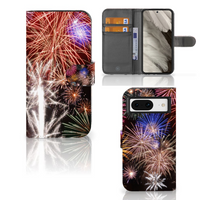 Google Pixel 8 Wallet Case met Pasjes Vuurwerk