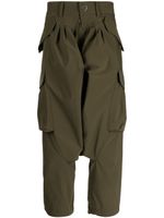 Fumito Ganryu pantalon sarouel à poches cargo - Vert