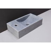 Fontein Forzalaqua Venetia Cloudy Marmer Gezoet Zonder Kraangat Links 40x22x10 cm