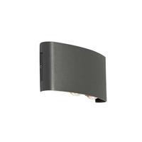 QAZQA Buiten wandlamp donkergrijs incl. LED 6-lichts IP54 - Silly