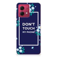 Motorola Moto G84 Silicone-hoesje Flowers Blue DTMP