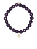 Sydney Evan bracelet Hamsa en or 14ct serti d'améthyste - Violet - thumbnail