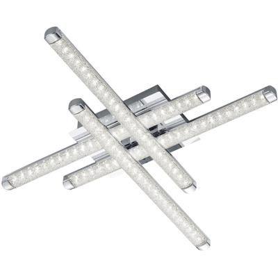 LED Plafondlamp - Plafondverlichting - Trion Staton - 16W - Warm Wit 3000K - Vierkant - Mat Chroom - Aluminium