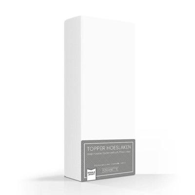 Luxe Dubbel Jersey Topper Hoeslaken - Wit